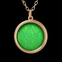 hexagram unicursale (la terre) colliers