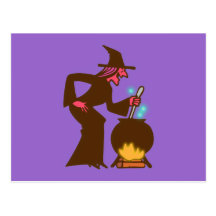 Hexe witch Halloween Postkarten