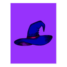 Hexenhut witch hat postkarte