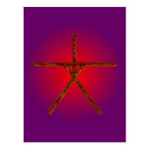 Hexenkreuz witch cross postkarte