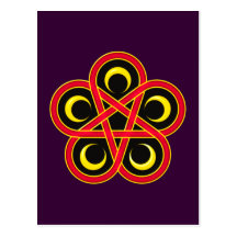 Hexenrosette rosette witch postkarte