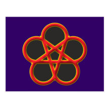 Hexenrosette rosette witch postkarten