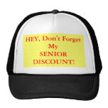 HEY, vergeet geen KORTING MySENIOR! Mesh Petten