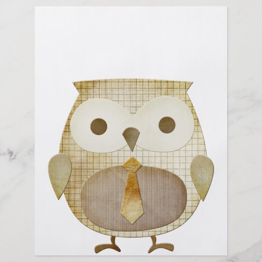 Hibou avec l'insecte de cravate prospectus customisé