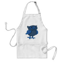 Hibou bleu mignon tabliers