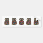 Hibou de patchwork adhésif pour voiture