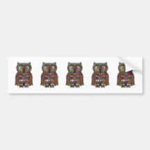 Hibou de patchwork adhésif pour voiture