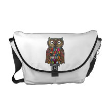 Hibou de patchwork besaces