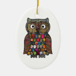 Hibou de patchwork ornement