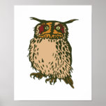 hibou drôle affiches