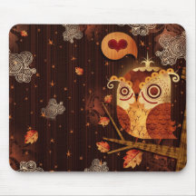 Hibou enamouré tapis de souris
