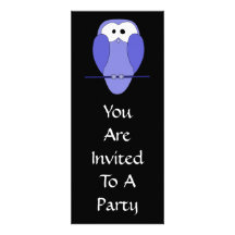 Hibou la nuit. Bleu, noir Bristol
