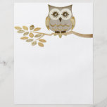 Hibou large de yeux en insecte d'arbre prospectus