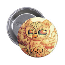 Hibou mignon badges avec agrafe