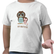 Hibou mignon de frère avec le SIS somnolent de béb t-shirts