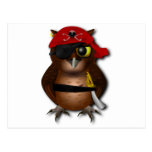 Hibou mignon de pirate carte postale