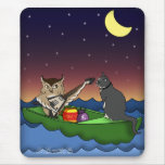 Hibou plus le minou, mousepad tapis de souris