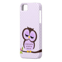 Hibou pourpre mignon coques iPhone 5 Case-Mate