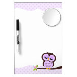 Hibou pourpre mignon tableau effaçable à sec