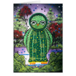 Hibou proche lunatique d'ART POPULAIRE PAR la cart