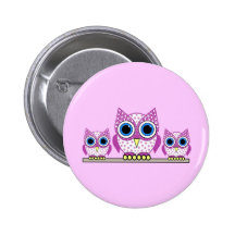 hiboux badges avec agrafe
