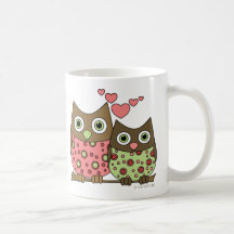 Hiboux d'amour tasse