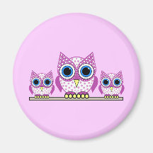 hiboux magnets pour réfrigérateur