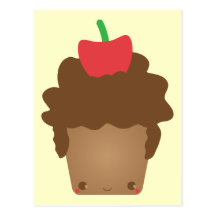 Hip Afro Cupcake Wens Kaarten