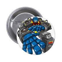Hip Hop Robot Pinback Buttons