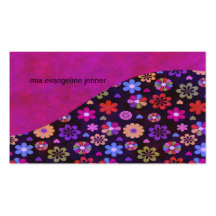 Hip Retro de jaren '60jaren '70 van Flower power Visitekaartje