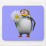 Hippie fraîche du pingouin 3d (editable) tapis de souris
