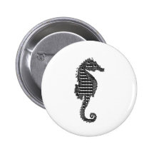 hippocampe pin's avec agrafe