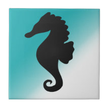 Hippocampe Silhoutte frais et naturel Carreau