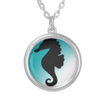Hippocampe Silhoutte frais et naturel Bijouterie Personnalisée