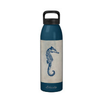 Hippocampe vintage bouteilles d'eau réutilisables