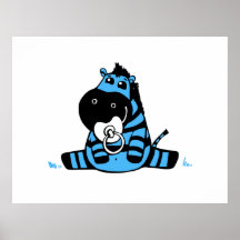 hippopotame bleu poster