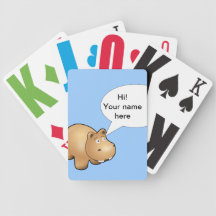 Hippopotame de bande dessinée entièrement personna cartes de poker
