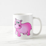 Hippopotame rose mignon de bébé tasse