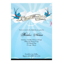 Hirondelles de tatouage et invitation nuptiale de 