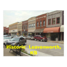 Historische Leavenworth, KS Wens Kaart
