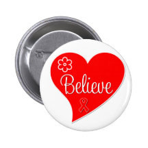 HIV de SIDA croient le coeur rouge Pin's Avec Agrafe