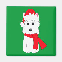 Hiver Westie Aimants Pour Réfrigérateur