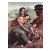 Hl de Leonardo da Vinci. Anna Selbdritt, Szene : H Cartes Postales