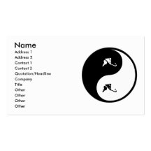 Hockey de champ de Yin Yang Modèle De Carte De Visite