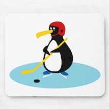 Hockey de pingouin tapis de souris