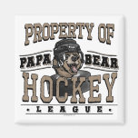Hockey d'ours de papa par des studios de Mudge Magnets Pour Réfrigérateur