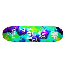 "Hoewel ik Dek van het Neon van Vele Mijlen" 3D he Skateboard Decks