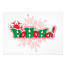 HoHoHo rouge et vert de fête ! Carton D'invitation
