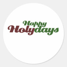 HOLYdays heureux célèbrent Jésus Autocollants Ronds