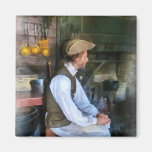 Homme colonial dans la cuisine magnets pour réfrigérateur
